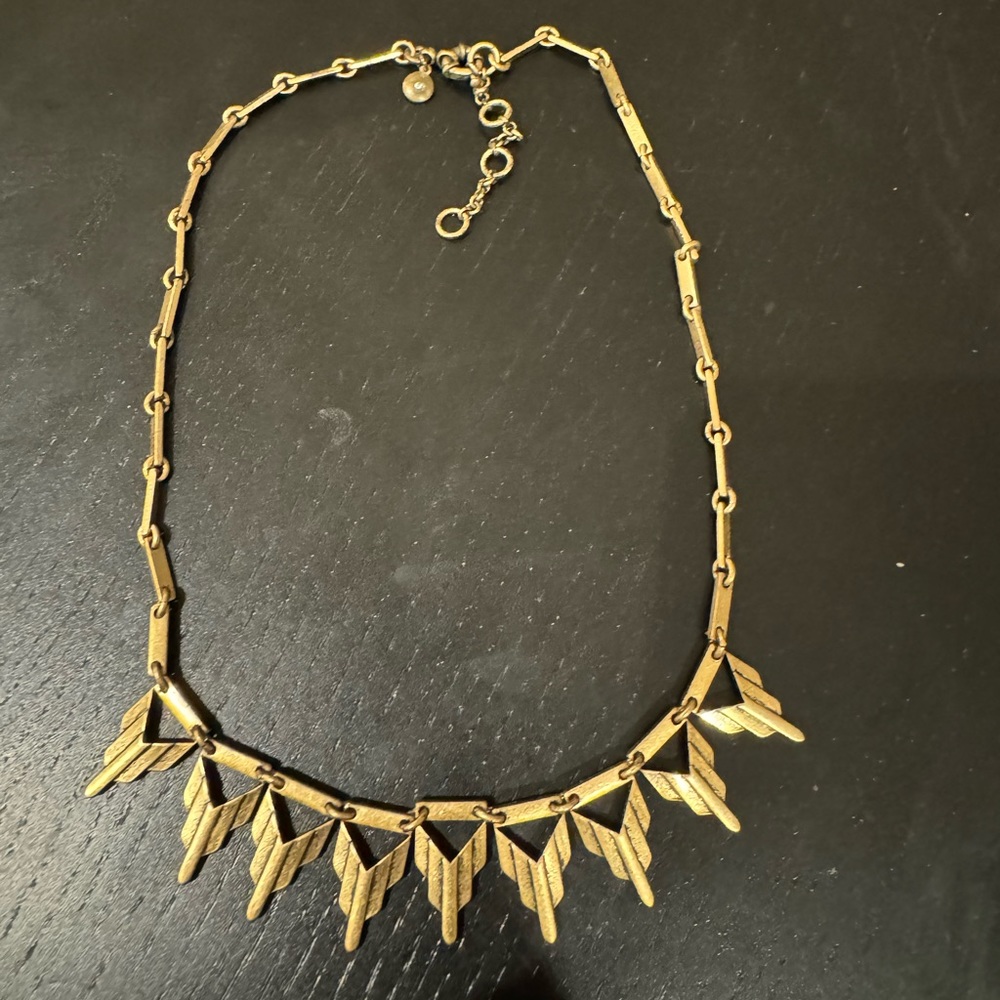 J. Crew statement necklace in vintage gold color